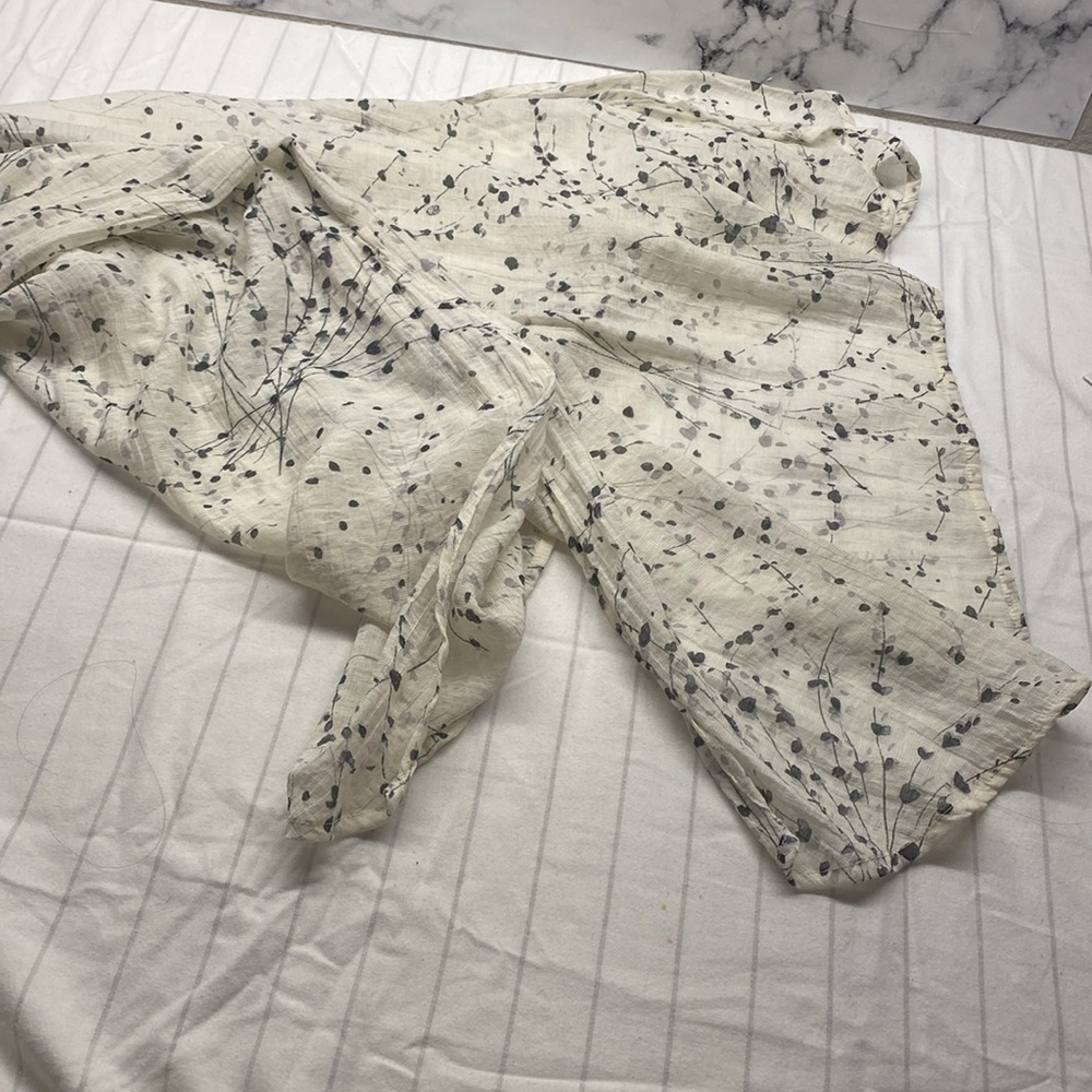 Flax Jeanne Engelhart 2 piece set,White and Black Patterned long sleeve Size S - Picture 15 of 15